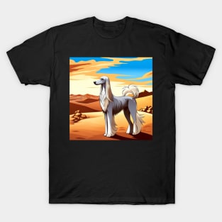 Afghan Hound in Desert T-Shirt